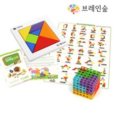 브레인숲 소마랑 칠교랑 혜명마트 3D입체퍼즐 두뇌놀이 3D퍼즐 어린이집교구 칠교놀이도안