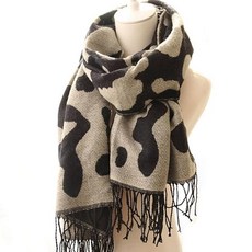 女生仿羊絨雙面保暖圍巾披肩