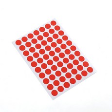10mm 컬러 원형 스티커 38매세트(레드) 1매 112개 (1개), 1개, 1개입, 단일