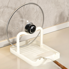 우이지아 냄비뚜껑 국자조리도구 받침대, 화이트1단, 1개