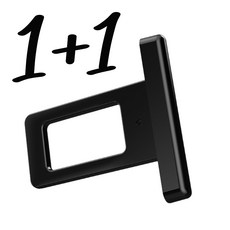 [1+1] 안전벨트 소리 경고등 클립 일자형 모던 심플, 2개, 블랙(black)