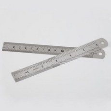 스텐 쇠 직자 스틸 철자 15cm 스테인리스 측정 제도 재단, 1개