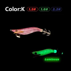 에깅 오징어 낚시 미끼 1.5 # 1.8 # 2.2 # 나무 새우 미끼 미니 오징어 미끼 빛나는 문어 지그 웹풋, 01 60mm 5.2g, 03 K