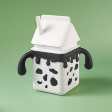寶寶學飲矽膠水杯 附蓋帶吸管 卡通耐高溫, 200ml, 1個