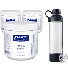 퓨어인캡슐레이션 BCAA 파우더, 3개 + 블렌더 보틀 1개, 227g