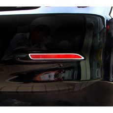 圓夢工廠 Toyota Corolla Altis X 2014 2020 改裝 鍍鉻銀 後保桿 反光片框 後霧燈框飾貼, 1個