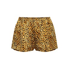 베르사체 레오파드 프린트 실크 쇼츠