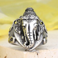 復古銀色象神戒指 時尚宗教風 舒適材質 男女皆宜 獨特設計