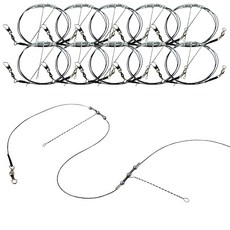 마리수 2단 원투채 천칭 천평 채비 원투자작채비 감성돔 도다리 장어 낚시 채비 10개, 블랙