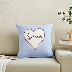 [모던하우스 창원점]봄맞이준비__발렌타인 블루 하트 쿠션커버 50x50_EM0926007