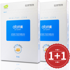 1+1 애터미 프리미엄 칫솔 부드러운 향균 미세모, 1세트, 8개