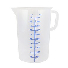 芙詩雅烘焙坊 5000cc量杯 刻度量杯 大容量帶手柄塑料計量杯, 1個, 半透明, 5000ml