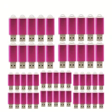 맞춤형 로고 50 개/몫 무료 빠른 배송 Pendrive 128mb 4gb 1gb 메모리 스틱 사진 선물 USB 2.0 플래시 펜, 04 8GB x 50Pcs, 19 pink
