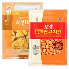 [현대프리마켓] 사조오양 치킨너겟 1kg + 굿픽 팝콘치킨 1kg, 2개