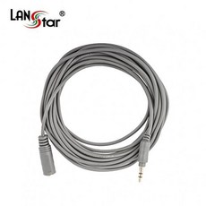 (LANSTAR) ST3.5 스테레오 연장케이블 5M/LS-ST-MF-5M, 다크그레이, LS-ST-MF-5M