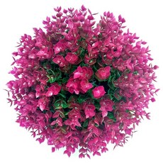 프로템 잔디볼 조화 실내 인테리어 잔디 정원 인조 프로테아 파인니들 가지 촬영 플랜트월, 퍼플 유칼립투스 그라스볼 43cm