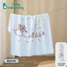 新生嬰兒隔尿墊可水洗大尺寸雙面可用防反滲嬰兒牀墊姨媽期專用墊, 1個, 童話列車:50*70cm