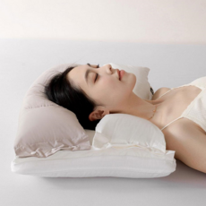 경추 베개 목지지베개 듀얼 홈케어 수면 베개 자세 건강 성인 스트레칭 목베개 필로우 받침 높은 안락 바디, 듀얼 넥케어 프리미엄 베개