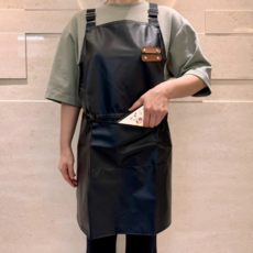 매일다미 포켓 방수앞치마, 1개, 블랙