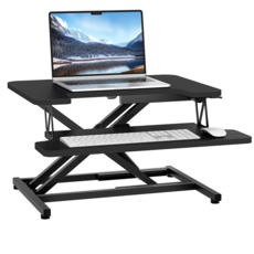 Ergomaker 모션 데스크 에어 리프트 높이조절 테이블 스탠딩 컴퓨터 책상 55*40cm, 블랙