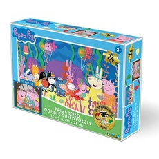 Prime 3D | Hasbro Peppa Pig 아동용 24피스 3D/2D 양면 직소 퍼즐 완성 사이즈 30.5 x 22.9cm(12 9인치) 어린이 및 가족을 위한 도전적이, Prime 3D | Hasbro Peppa Pig 아동