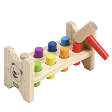 토도리브로 원목 곰돌이 망치놀이, 혼합 색상, 3개