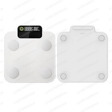 휴대용 전자 저울 욕실 체중계 태양광, 1개, 1. White, 기본