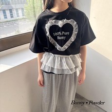 (주문배송) 여름신상 버니파우더 퍼센트 티셔츠 (맘커플)