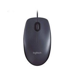羅技 M90 有線光學滑鼠 400dpi 雙手適用, 黑色