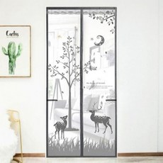 아트도어 사슴 문 모기장(90x210cm)탈부착 현관방충망, 상세페이지 참조