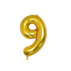 嗨購 16吋美版數字氣球 金色鋁箔氣球 婚慶生日裝飾, 1個