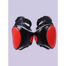 스파링 패드 킥복싱 바디 보호대 격투기 방패 태권도 훈련 가드, PU 검정/빨강