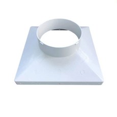 주방 환풍구 커버 덕트 사각 PVC 환기구 디퓨저 13-사각-원형 180-100mm 구형, 7-평판 플랜지 연결 100mm 블랙