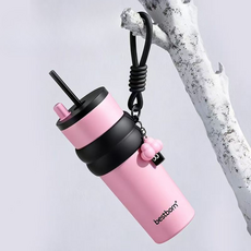 Ait 대용량 스텐리스 빨대 보온보냉 텀블러, 1개, 780ml, 인디 핑크
