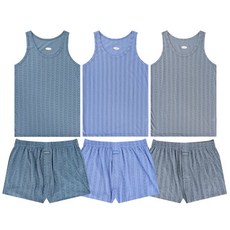 이너스유 크레샤르 남성 세트 니트 런닝 트렁크 상하 속옷 패키지 CMTR0615