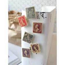 클래식 우표 마그넷 6종 자석 소품, 단일상품0