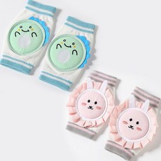 嬰兒爬行護膝蓋兒童防摔學走路寶寶爬行護膝夏季護肘加厚學步薄款, 粉小兔+萌恐龍（0-3歲）-2雙裝, 1個