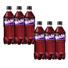 농심 웰치스 제로 그레이프맛, 600ml, 6개