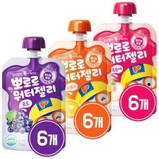 뽀로로 워터젤리3종 복숭아6개+포도6개+오렌지6개, 1개, 120ml