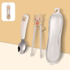 台灣現貨 兒童練習筷 訓練筷 虎口定位 防滑款 喫飯學習筷 幼兒園輔助 筷卡通套裝 練習筷 防滑款喫飯 學習筷幼兒園輔助, 三角龍【學習筷+叉+盒子】, 1個