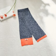 [모던하우스] 울 비스코스 혼방 컬러블록 니트 머플러 오렌지 그레이 320130