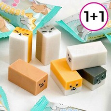 캐릭터 지우개 10p 멍냥 동물 강아지 고양이 문구 학용품 초등 학생 1+1, 상세페이지 참조