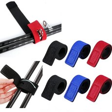 10pcs 낚시대 로드벨트 고정 벨크로 스트랩 밴드, 10pcs 레드