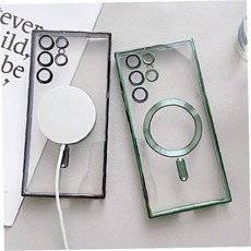 스마트폰 보호 케이스 투명 범퍼 충전 호환 자석 부착 슬림 디자인 충격 흡수