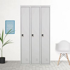 나인홈 철제 락커 1단 학교 학원 사무실 사물함 옷장 캐비넷, 그레이