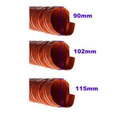 호환 1M 90/102/115mm 자동차 후드 공기 흡입 파이프 덕트 호스 튜브 내열성 온도 저항, 02 115mm