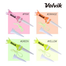 볼빅 골프티 2p 세트, 형광그린+오렌지