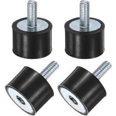 M 미터XITY 4팩 고무 마운트 D15mmxH8mm 남녀 진동 차단기 원통형 충격 흡수기 W M4 x 10mm 스터드 공기 압축기자동차펌프보트게이지 모터보빈스, 1_M4 x 10mm, 15mm