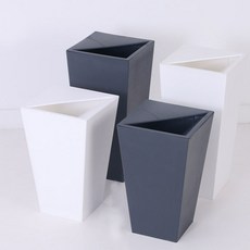 수민네 모노 반오픈 스퀘어 휴지통, 그레이(소)