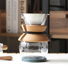 시타 코르크브루어 핸드드립세트 스텐 커피드리퍼, 1개, 라운드, 500ml